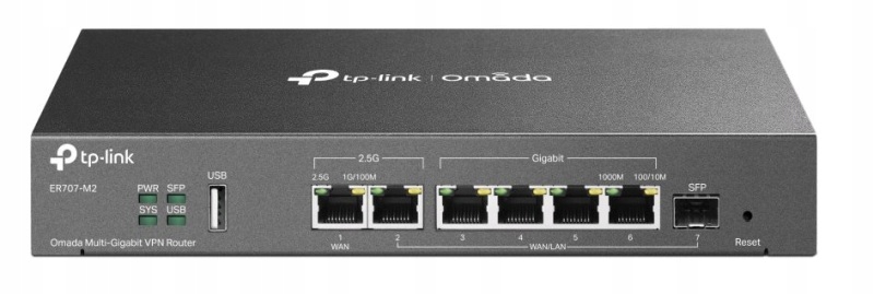 TP-Link ER707-M2 Multigigabitový Omada Vpn router 1x2,5G Wan/lan 1x2,5G L