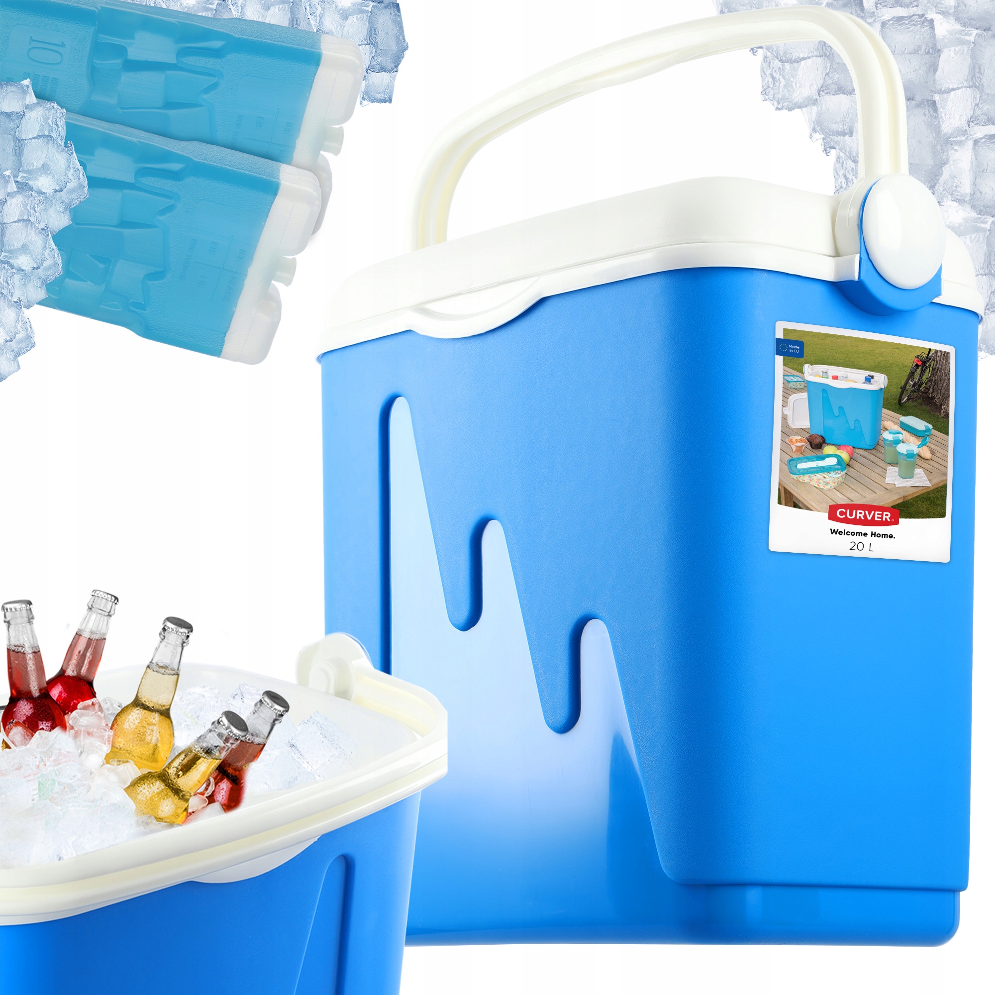 Curver Turistická Lednička 20L Přenosná 2x Vložky