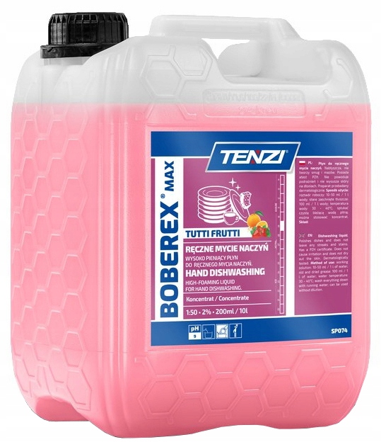 Tenzi – Boberex Max – Koncentrát Na Mytí Nádobí – Vůně Tutti Frutti – 5 L