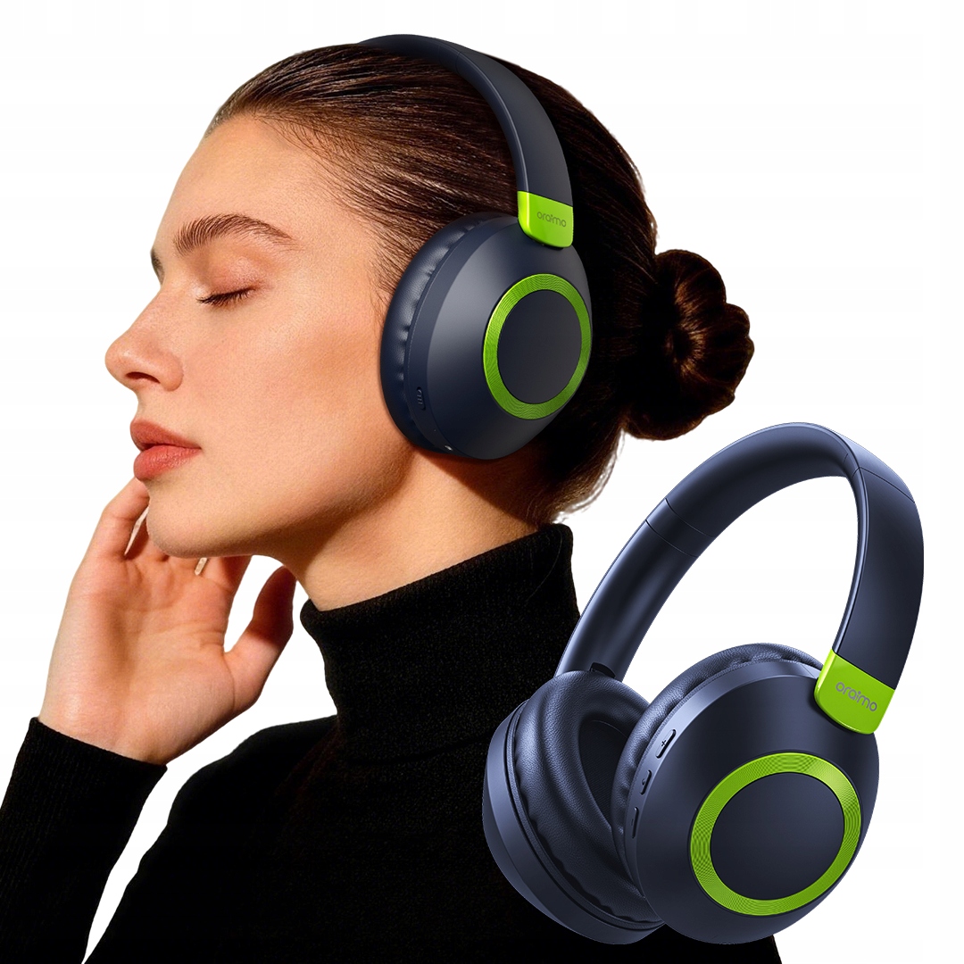 Oraimo Słuchawki Bezprzewodowe Nauszne Bluetooth BoompPop 2S Enc Niebieskie
