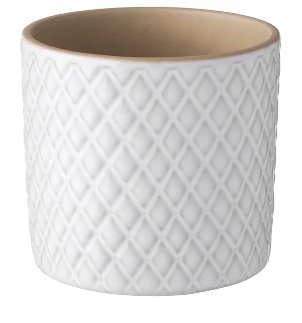 IKEA CHIAFRON Osłonka doniczki biały 9 cm