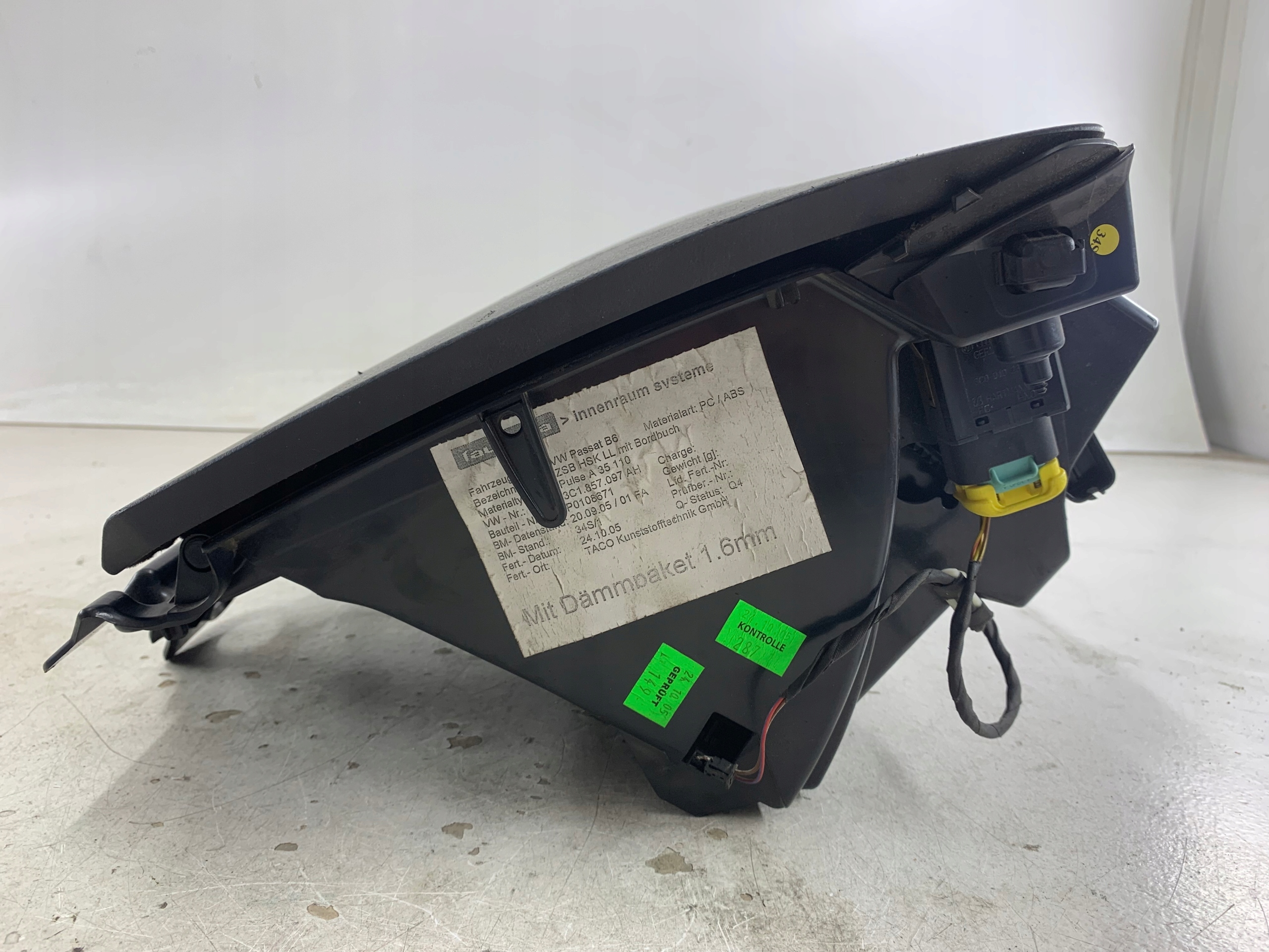 VW PASSAT B6 handschuhfach des beifahrers schwarzer 3C1857097AH