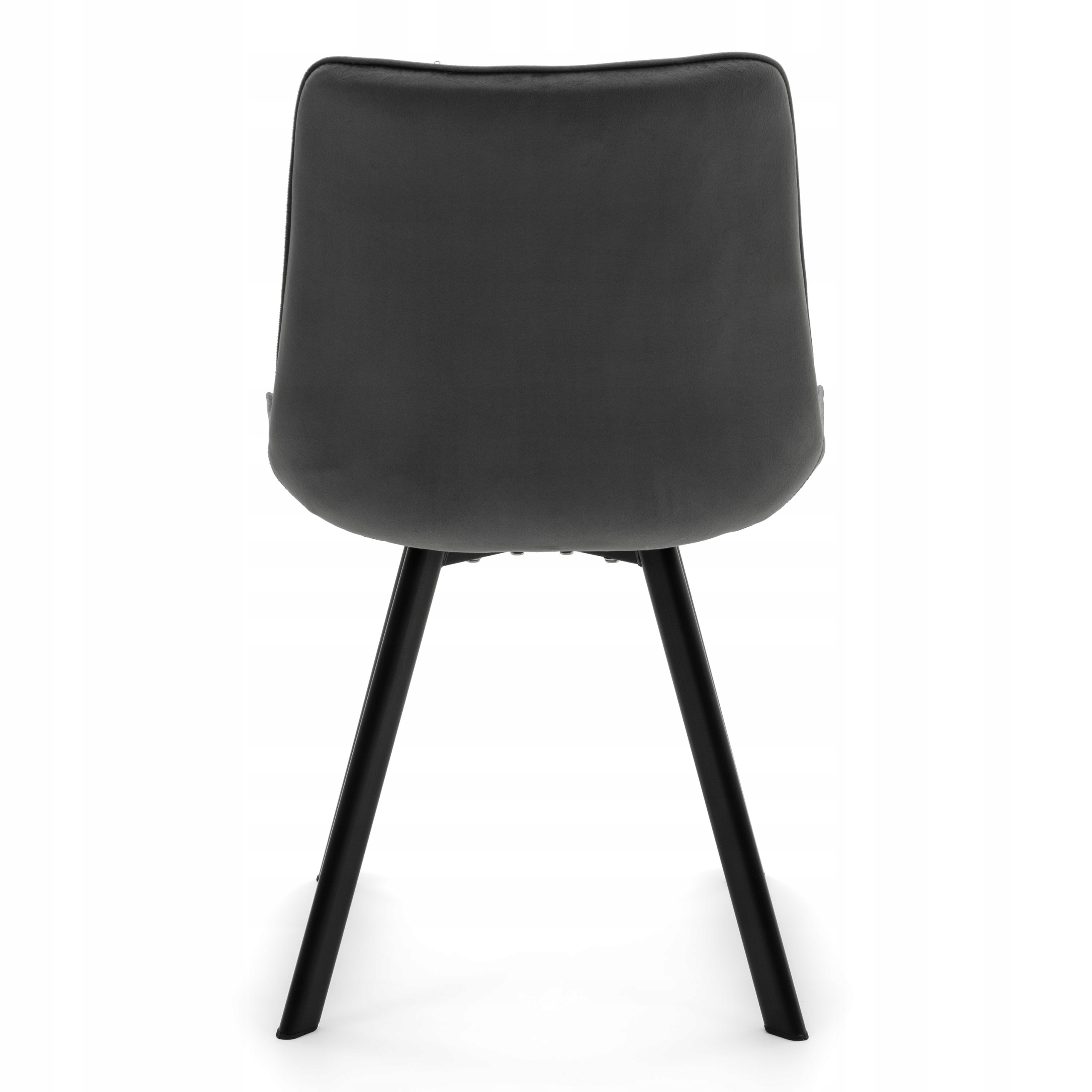 KRZESŁO TAPICEROWANE WELUROWE DO SALONU JADALNI GLAMOUR SZARE TORI Szerokość siedziska 53 cm