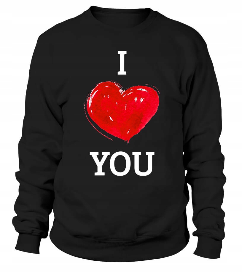 Pánská Mikina I Love You 2XL Černá Dárek pro kluka a chlapa pro něj Fac