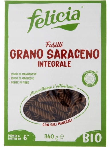 Levně 4x Těstoviny Fusilli DI Grano Saraceno 340g Felicia
