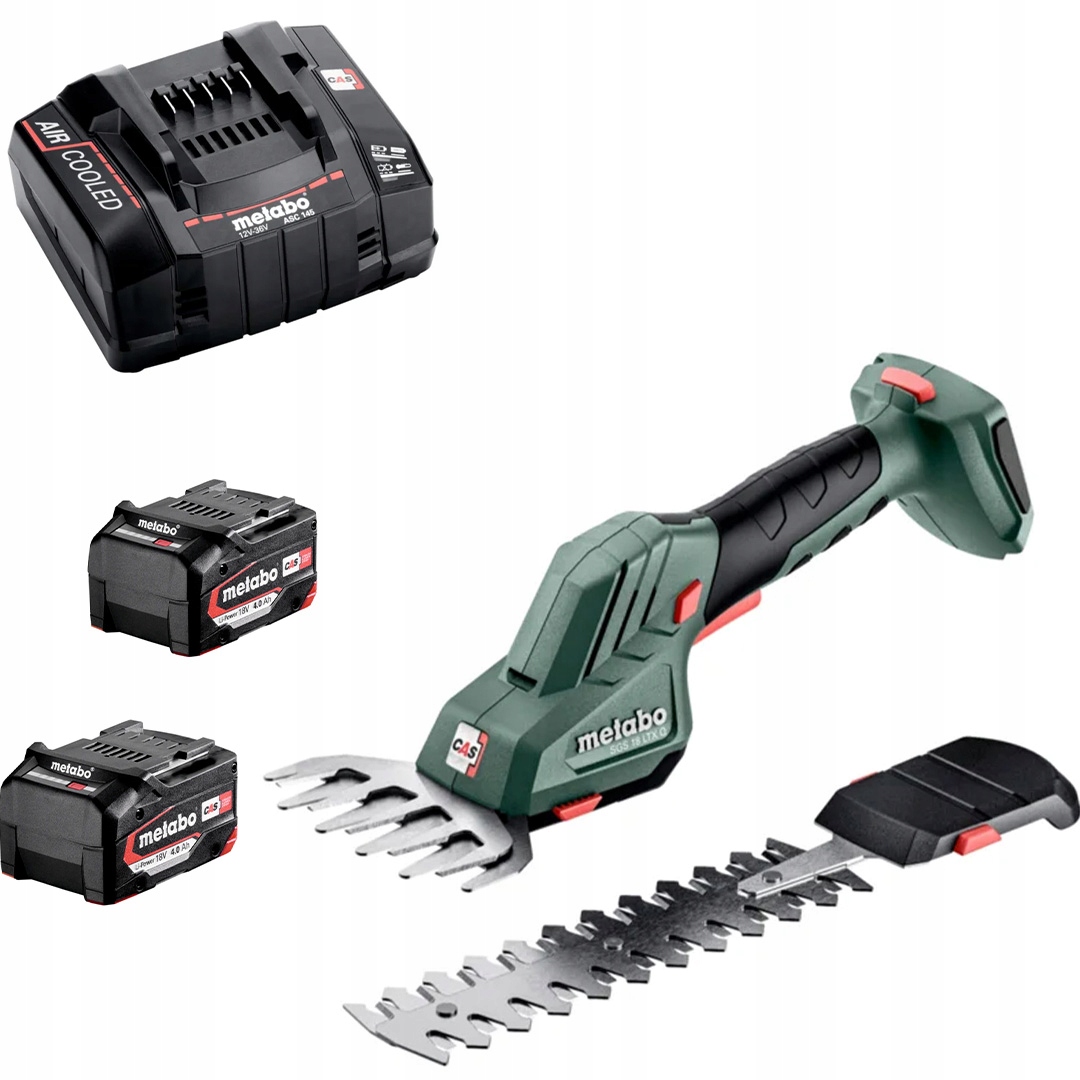 Nožnice na trávu a živý plot Metabo Sgs 18 Ltx Q 601609850 18V 2x4Ah