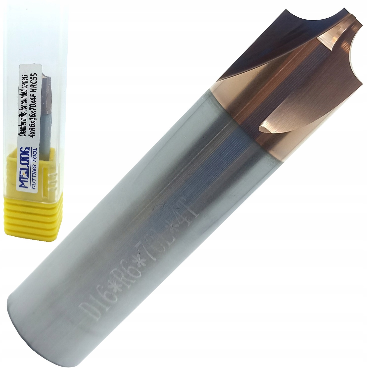 Frez Wklęsły Ćwiartkowy Vhm R6 D16 70L 55HRC Mts 4 Ostrza