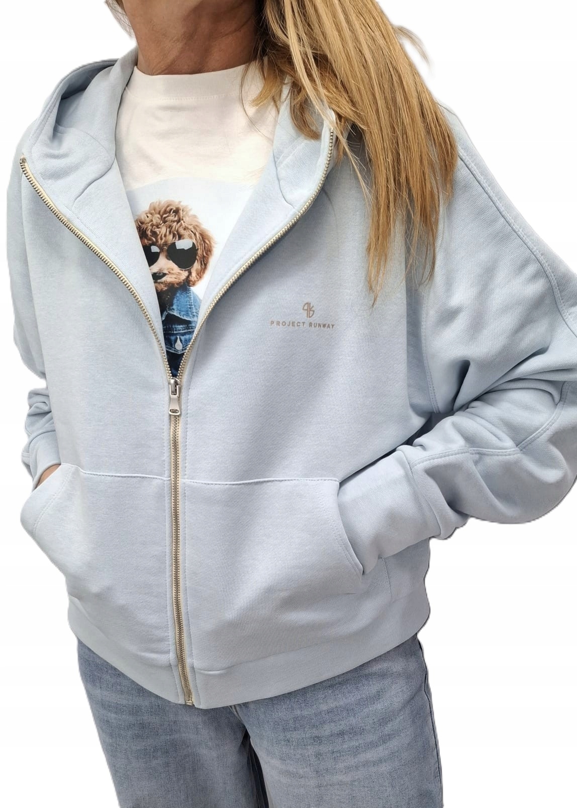 Lemonada Project Runway Tepláková Mikina s kapucí Modrá 36/S New