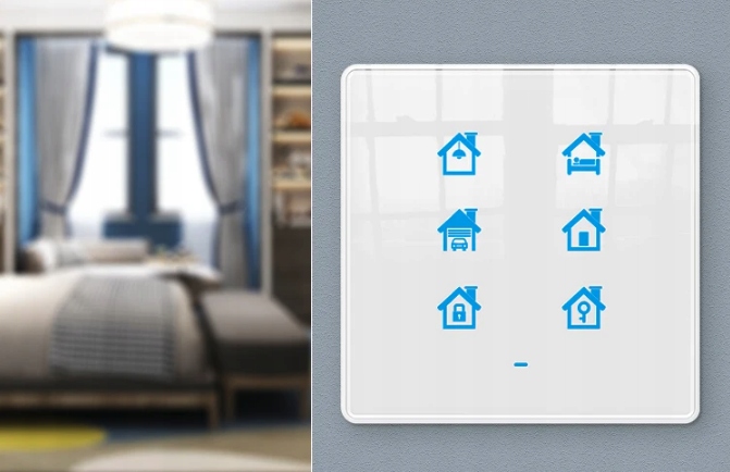 PRZEŁĄCZNIK PILOT SCEN SMART WIFI SZKLANY DOTYKOWY TUYA LED Liczba kanałów łączności 6