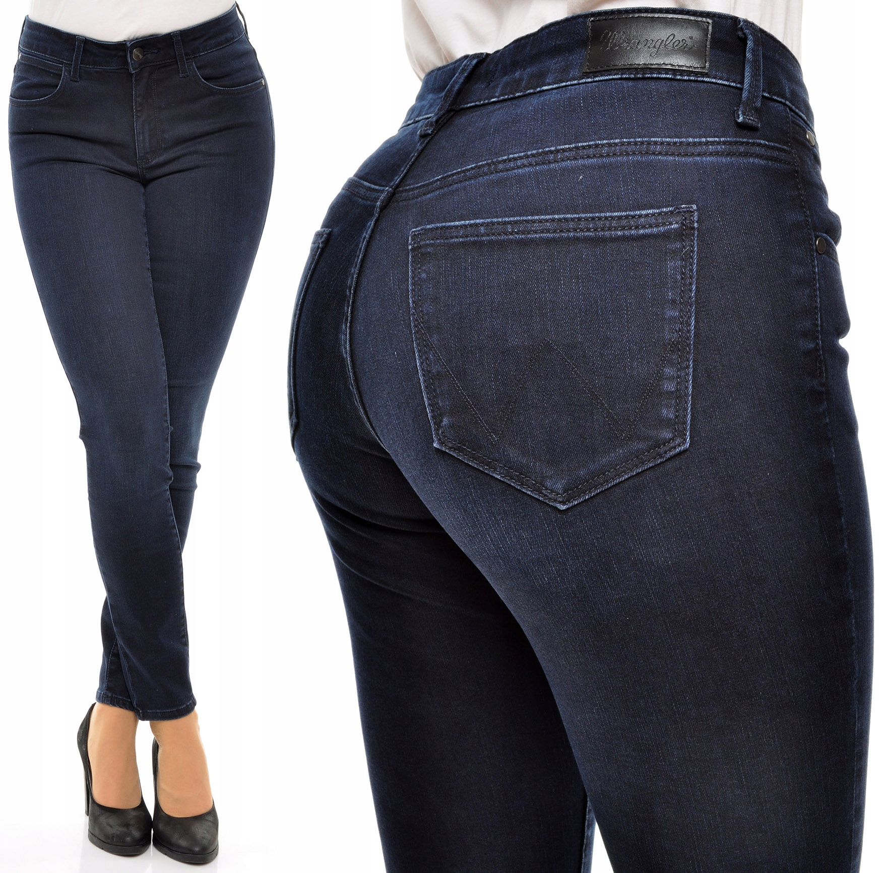 

Wrangler spodnie regular navy Skinny W25 L32