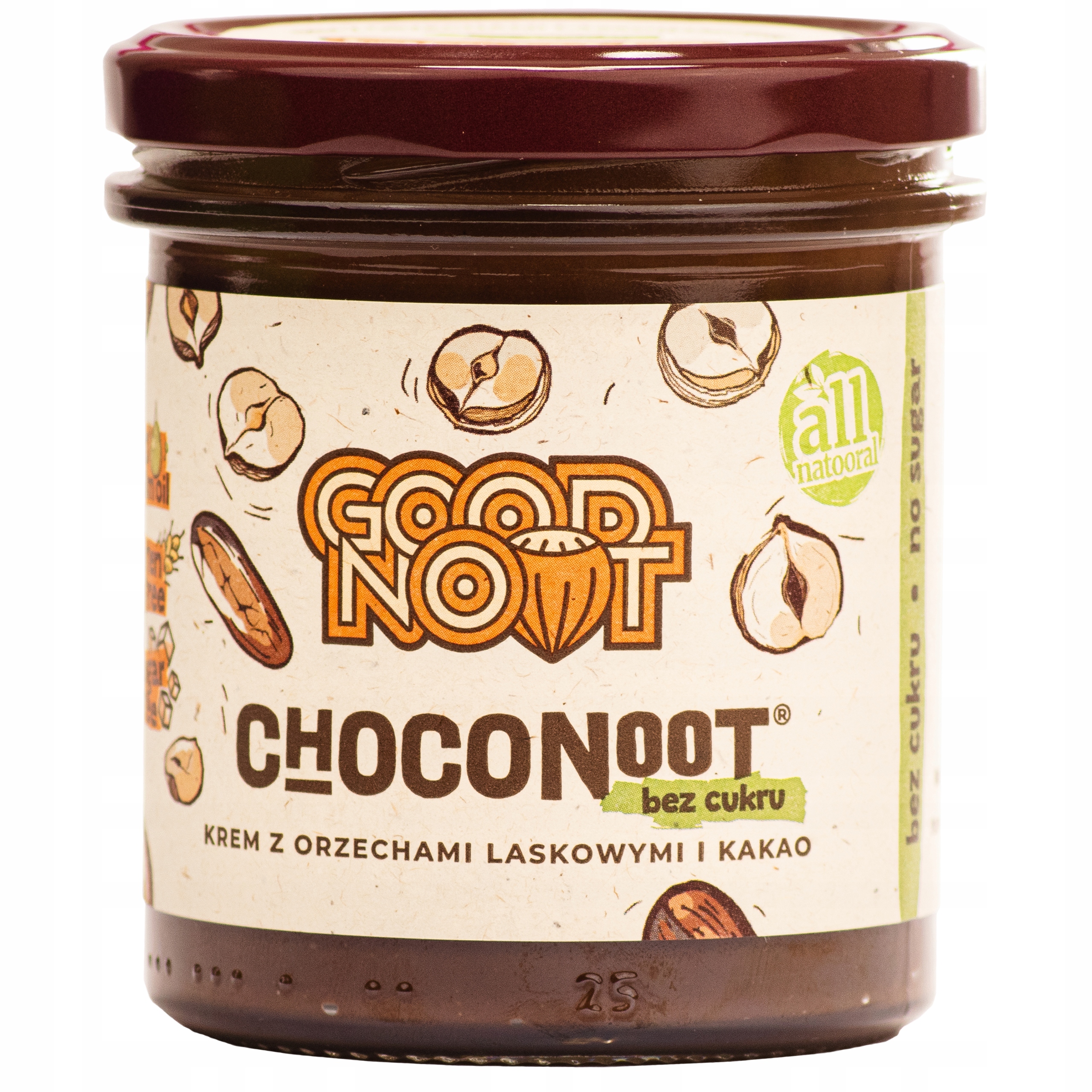 Levně 2X Krém Z Lískových Ořechů A Kakaa Bez Přidaného Cukru 330 g Good Noot