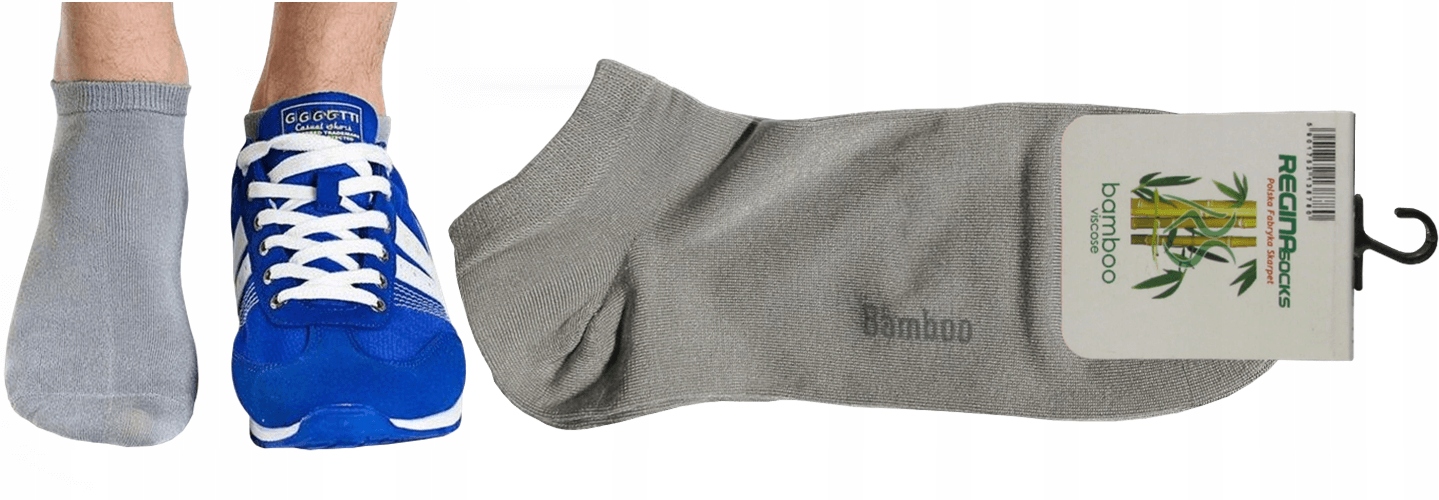 

Skarpety-stopki gładkie antybakteryjne Bambo 38/41