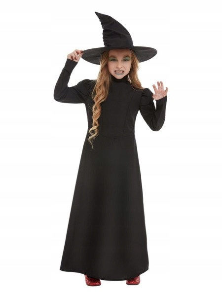Strój Czarna Wiedźma Czarownica Halloween 146
