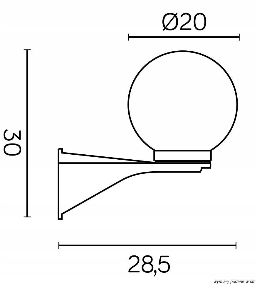 Kinkiet zewnętrzny Kule K 3012/1/KD 200 Suma 24H Marka Su-ma