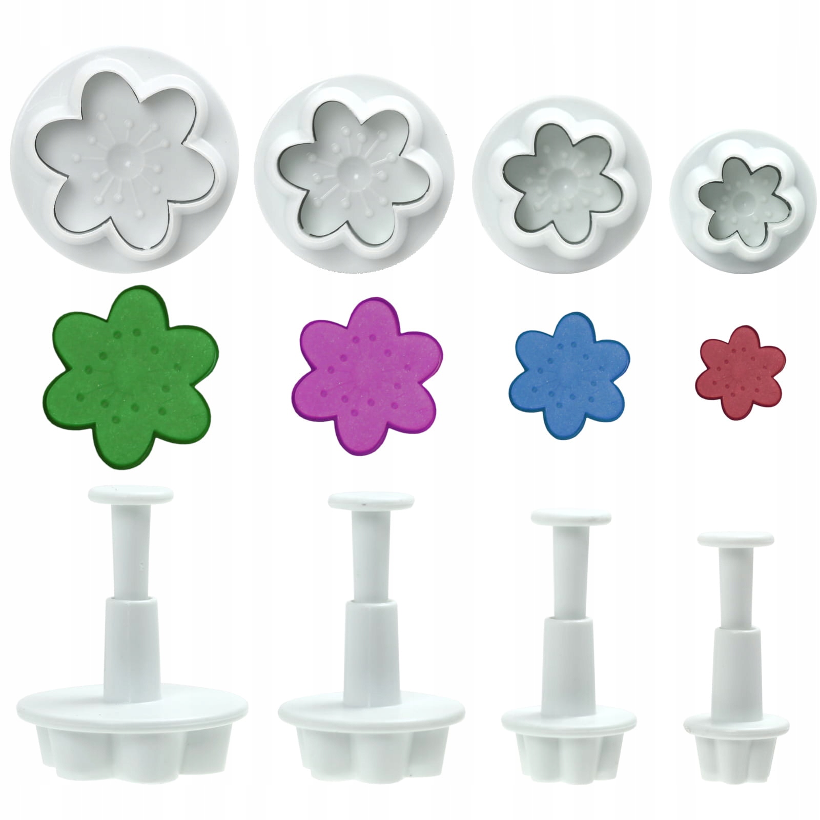 

Foremki wykrawacze wyciskane Kwiatki 4 szt.