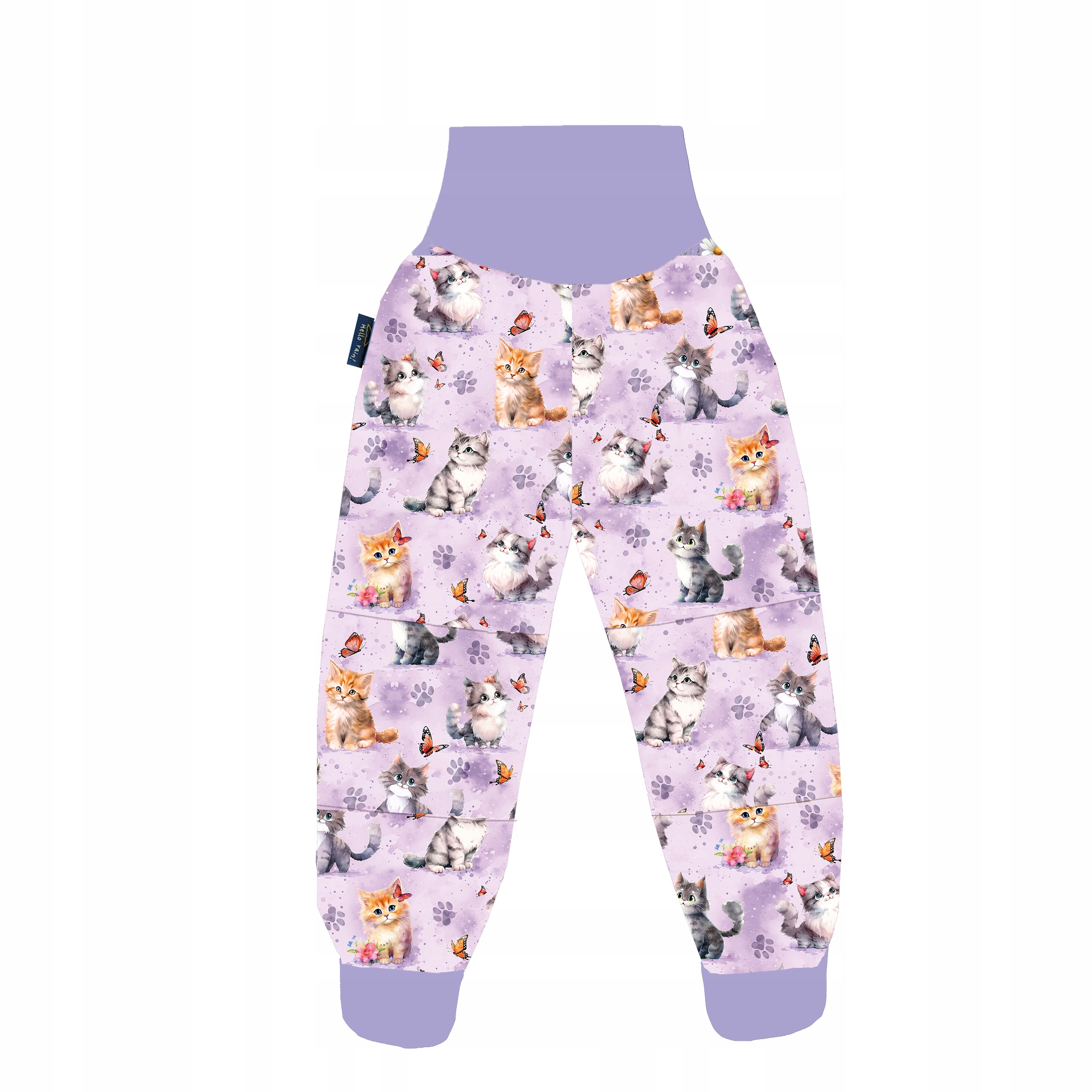 SPODNIE przeciwdeszczowe dziecięce, softshel, hello rain kotki, koty 116 PL Marka ekoubranka