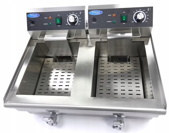 Frytkownica Elektryczna Gastronomiczna z Kranem 13L 3000W Maxima 09365231