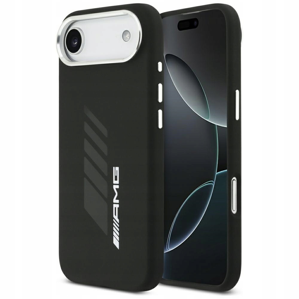 Pouzdro iPhone Air silikonové černé MagSafe Amg Oversize Rhombs