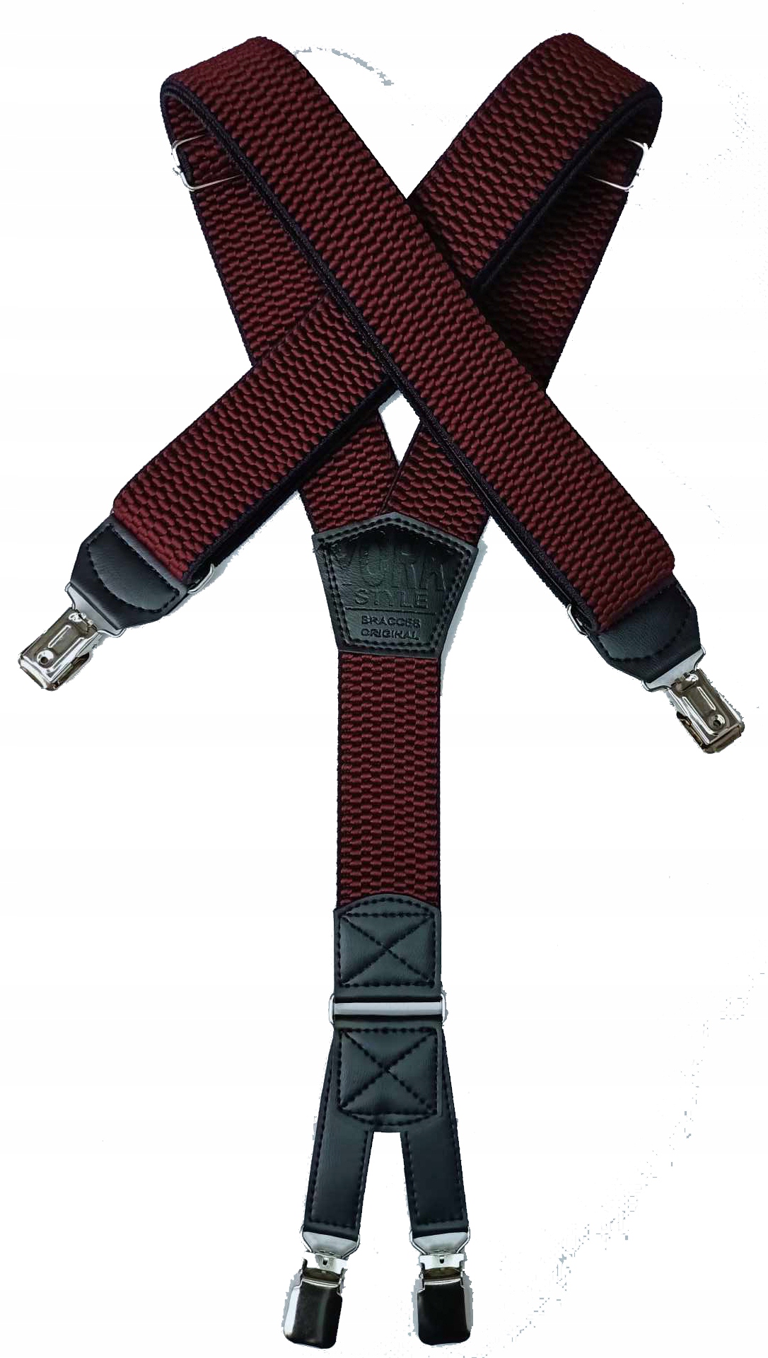 ROBOCZE SZELKI DO SPODNI SZEROKIE MĘSKIE PODWÓJNE ZAPIĘCIE TOP GAL BORDOWE