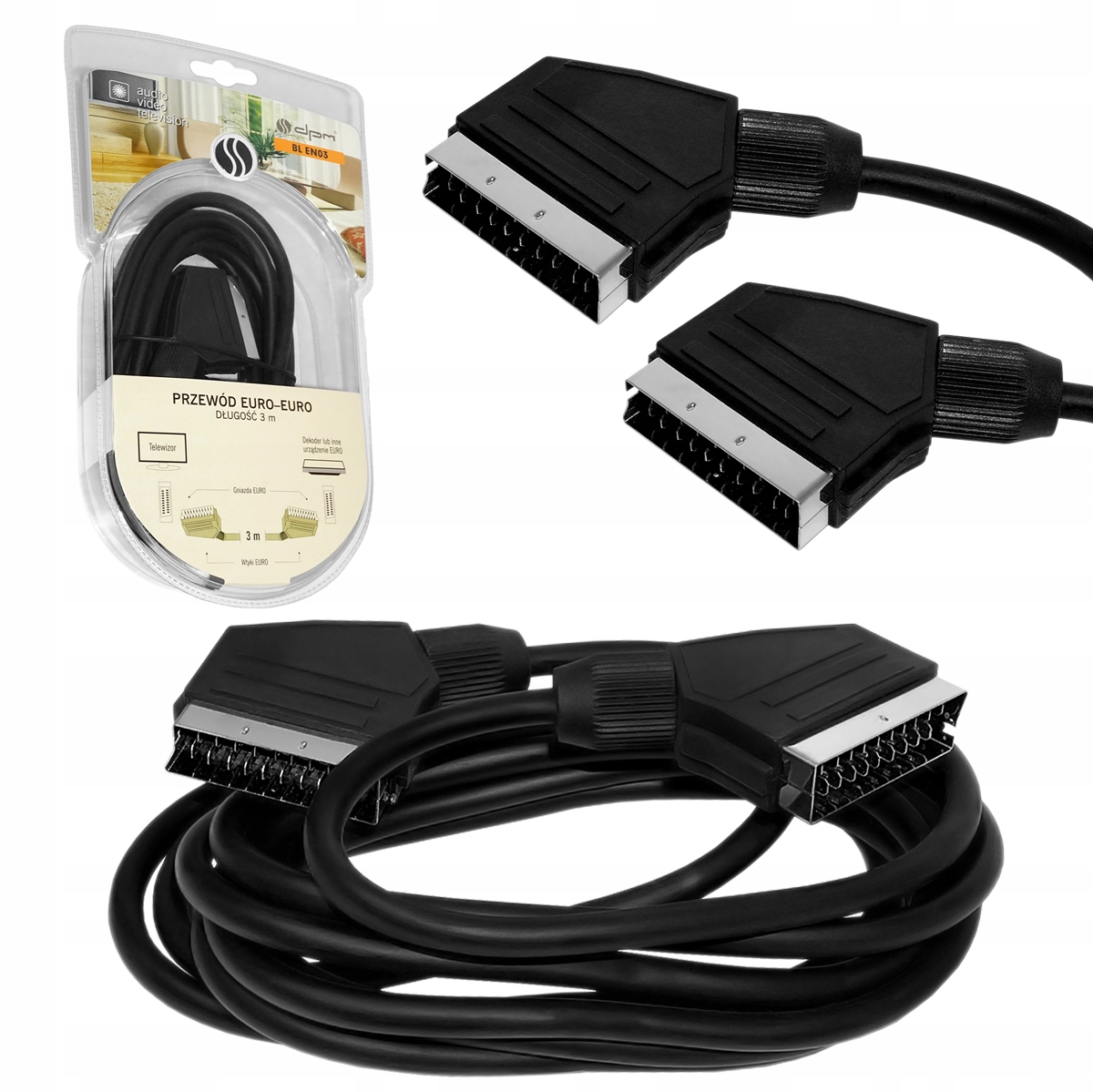 

Przewód Kabel Euro Euro 3m do tunera DVB-T2