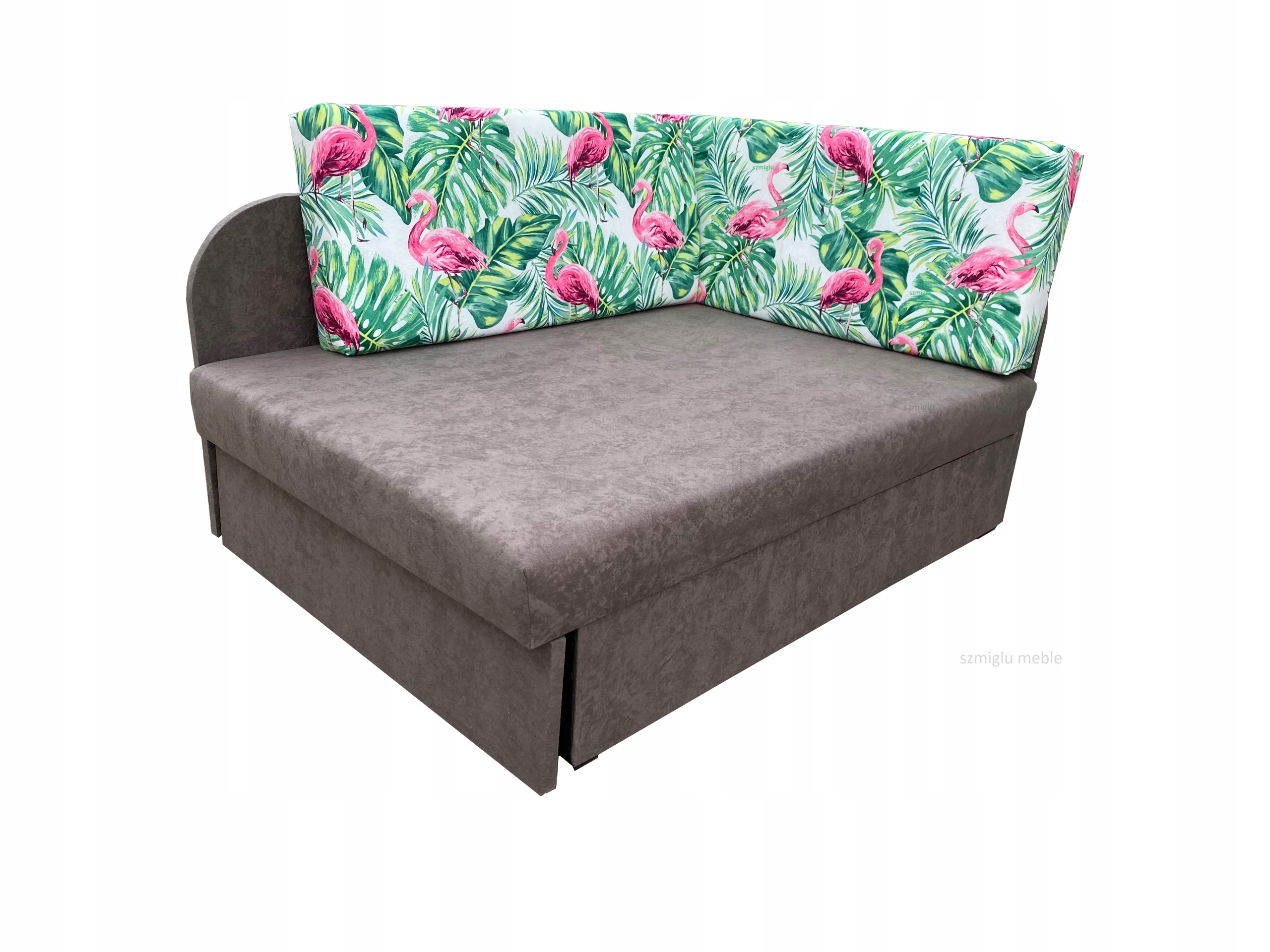 Narożnik dziecięcy, sofka, łóżeczko, kanapa KUBUŚ Kod producenta SOWY/FLAMINGI