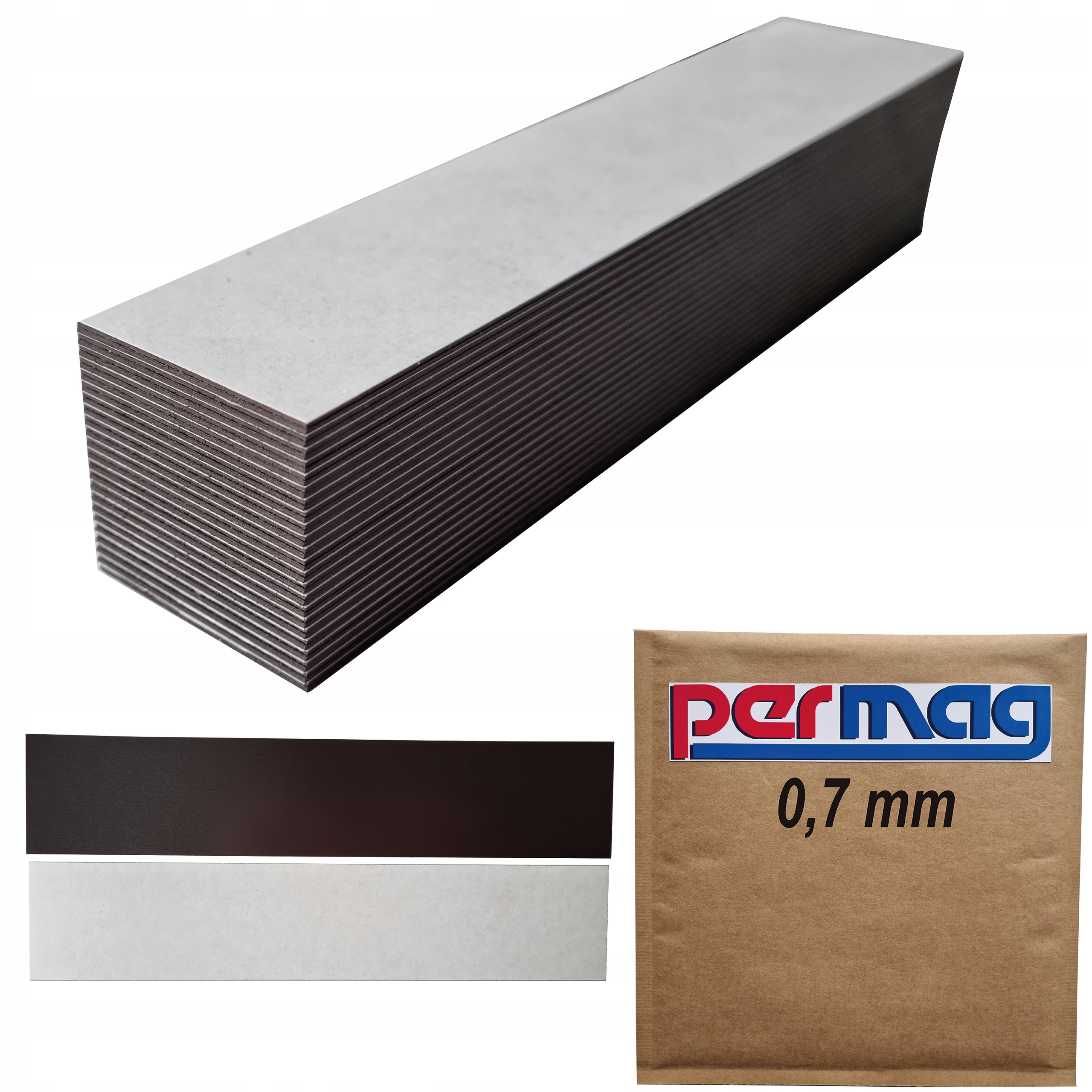 

Naklejki magnetyczne samoprzylepne etykiety 120x50