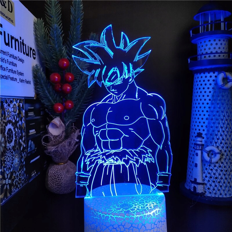 Lampka 3D Led Son Goku DRAGON BALL + PILOT Zasilanie sieciowe