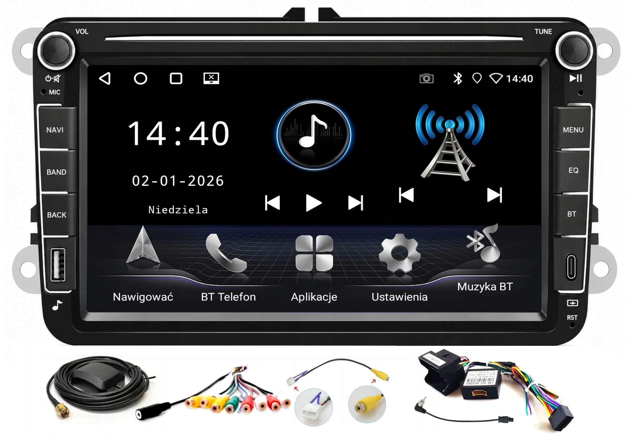 Gps Navigace S Rádiem Android Vw Multivan 2015-2019 Carplay Wifi 4/64GB