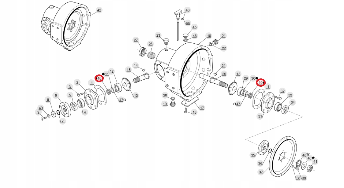 PODKŁADKA PRZEKŁADNI KĄTOWEJ MANITOU 0,25mm ORG Producent części Manitou