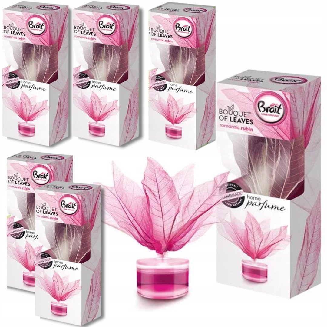 Odświeżacz Powietrza Olejek Pachnące Listki Brait Romantic Ruby 50 ml x 6