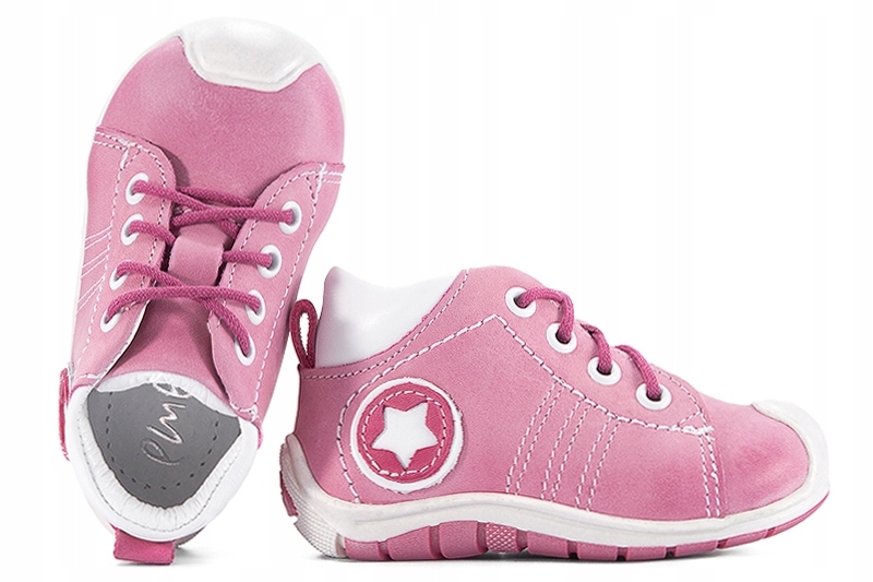 EMEL E2388D TRZEWIKI DZIEWCZĘCE PÓŁBUTY SKÓRA