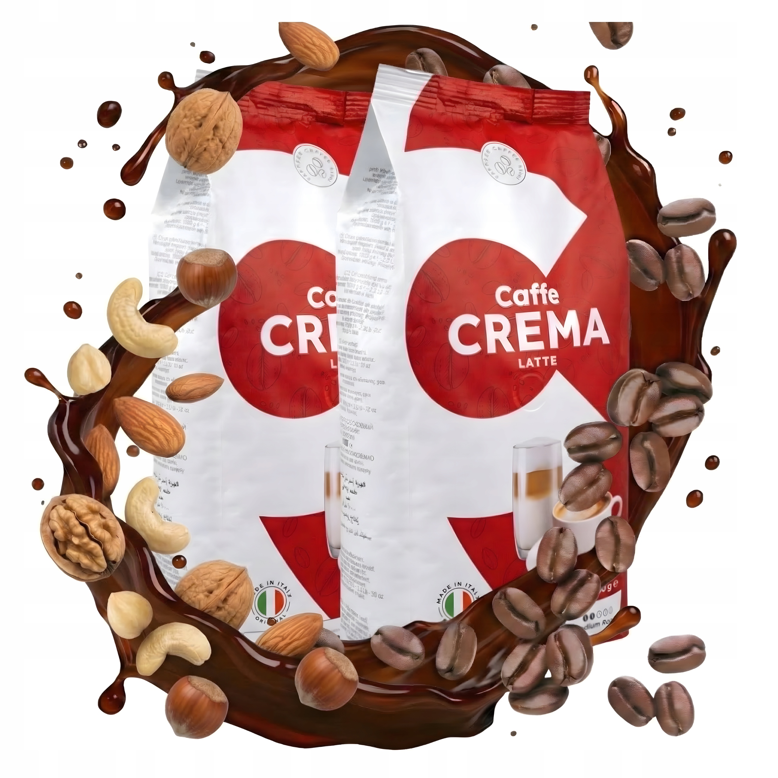 Levně Káva Zrnková Italská Arabica Robusta Coffix Caffe Crema Latte Čerstvá 2x1kg