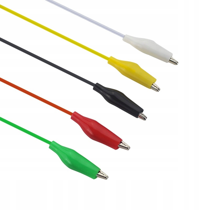 Przewody z krokodylkami 5 sztuk 5 kolorów 50cm Marka inna