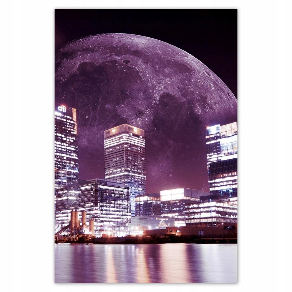 

Plakaty 40x60 Fioletowe miasto nocą