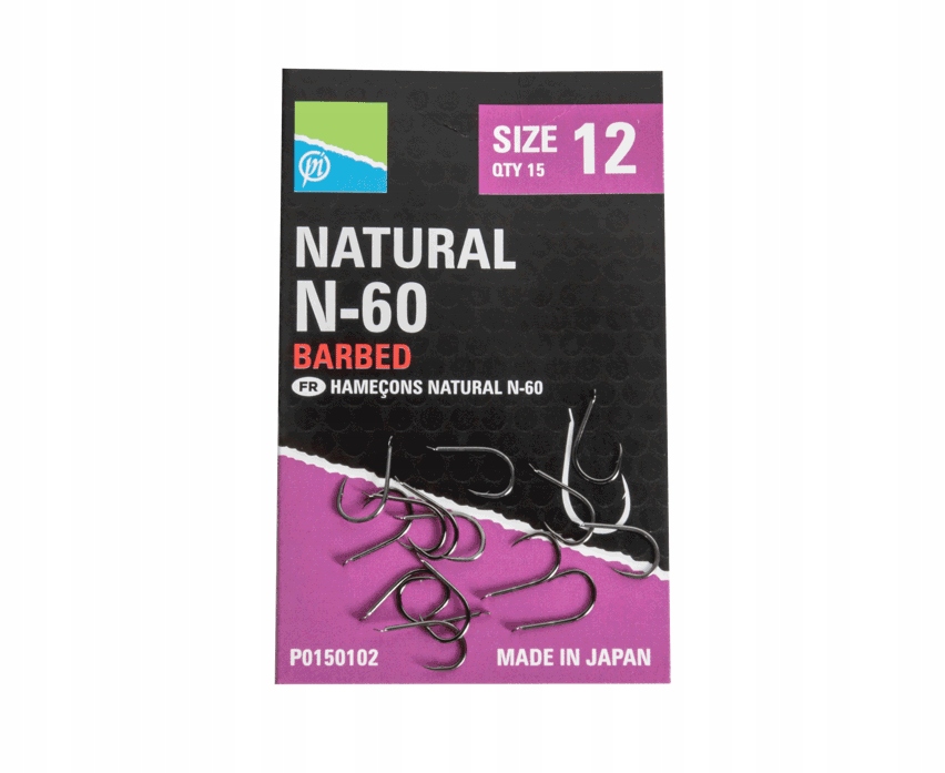 Preston Natural N-60 Hooks haczyki roz. 10