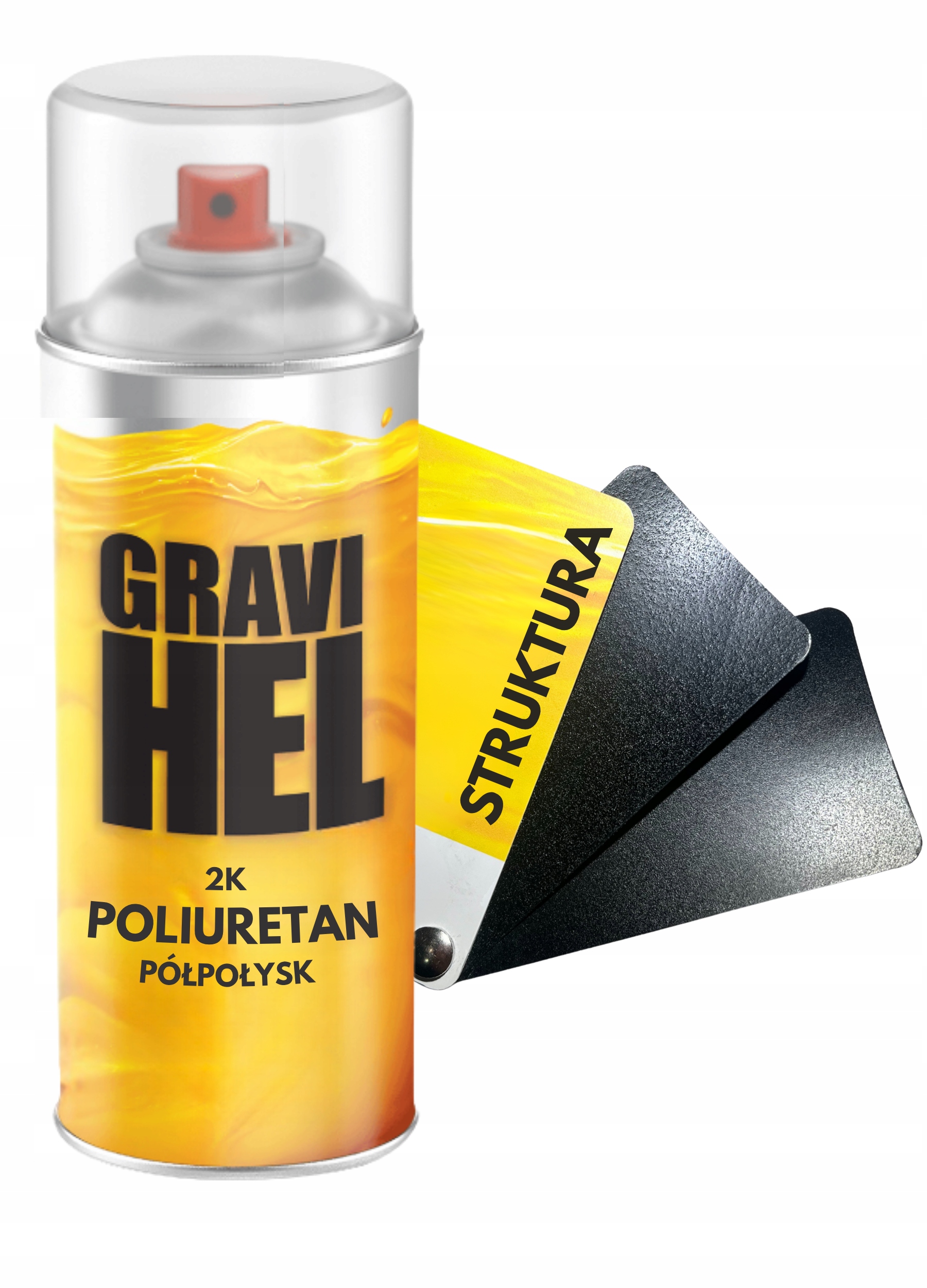 2K Poliuretan Bezbarwny Półpołysk Z Utw. Struktura Drobna Spray 400ML