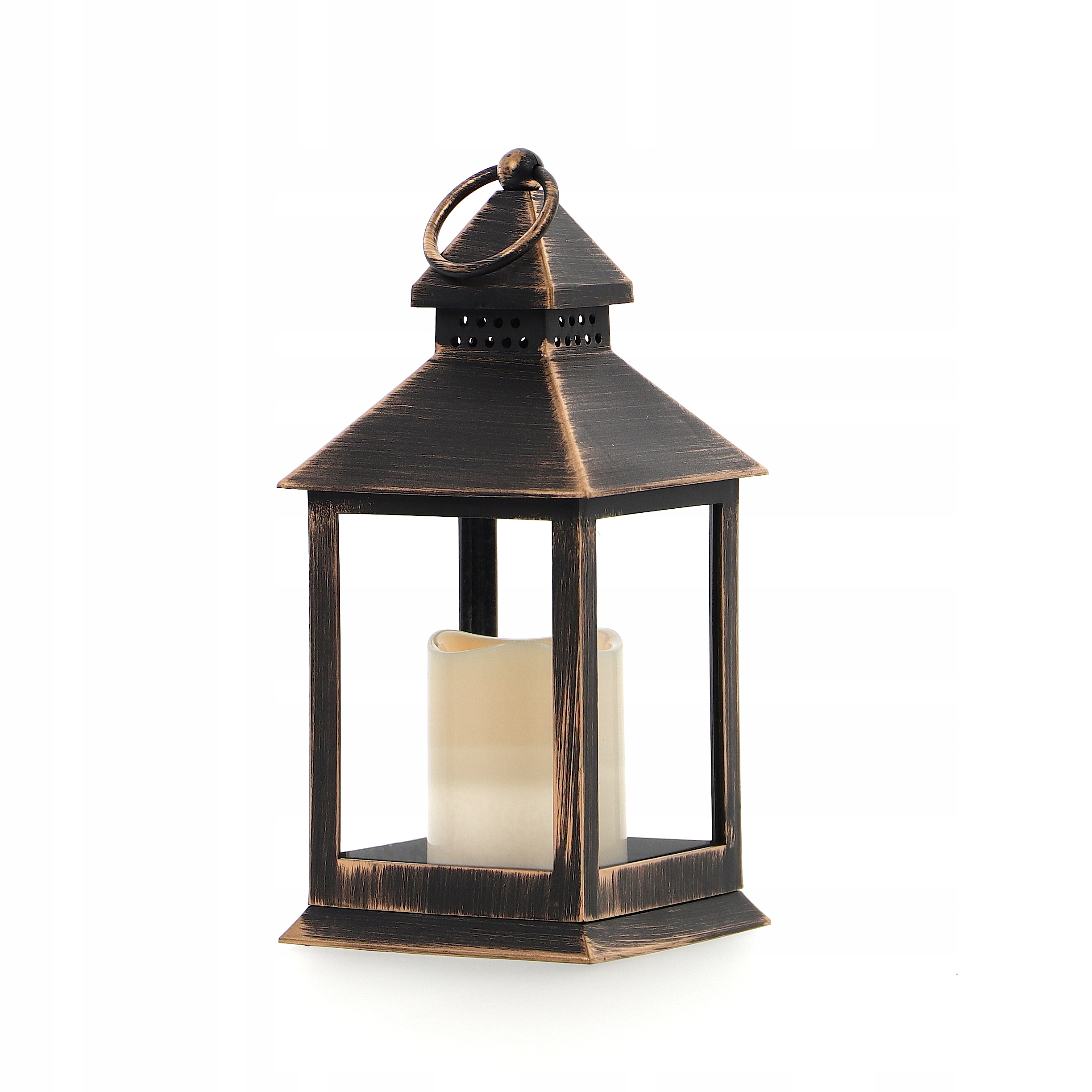 

Czarna Latarnia Plastikowa Lampion+świeca H=23,5cm