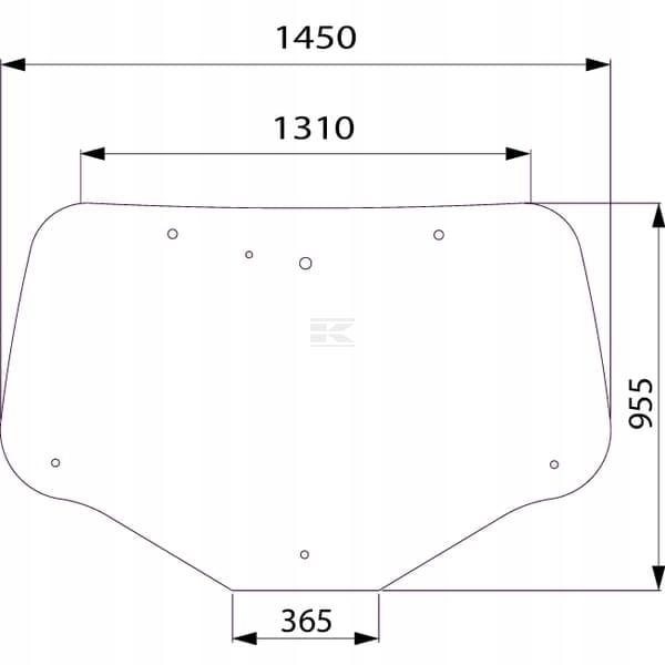 Zadní sklo 82030887 Kramp