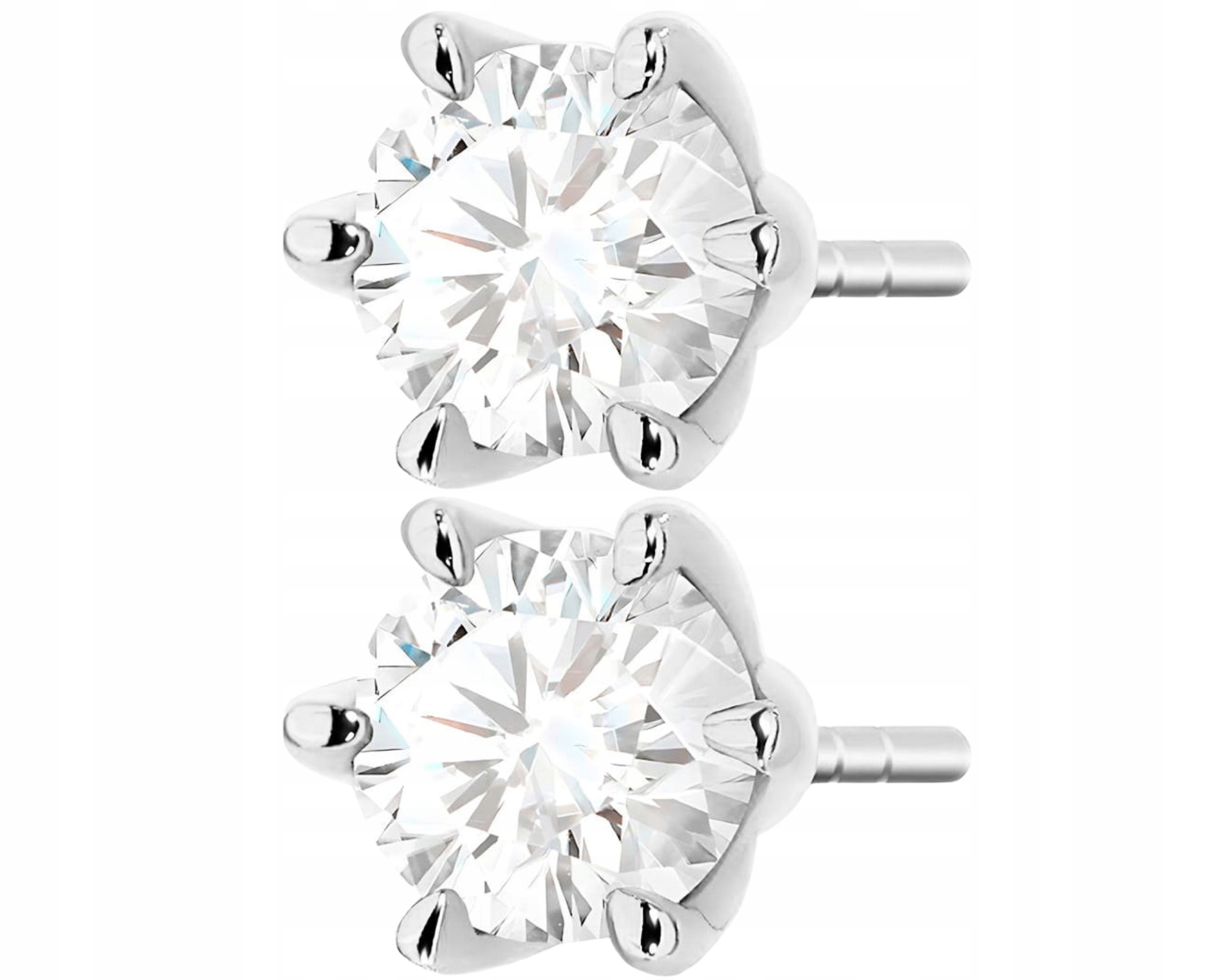 Diamantové Náušnice Z Bílého Zlata 585 1,40 KArátu S Gravírování Dárek