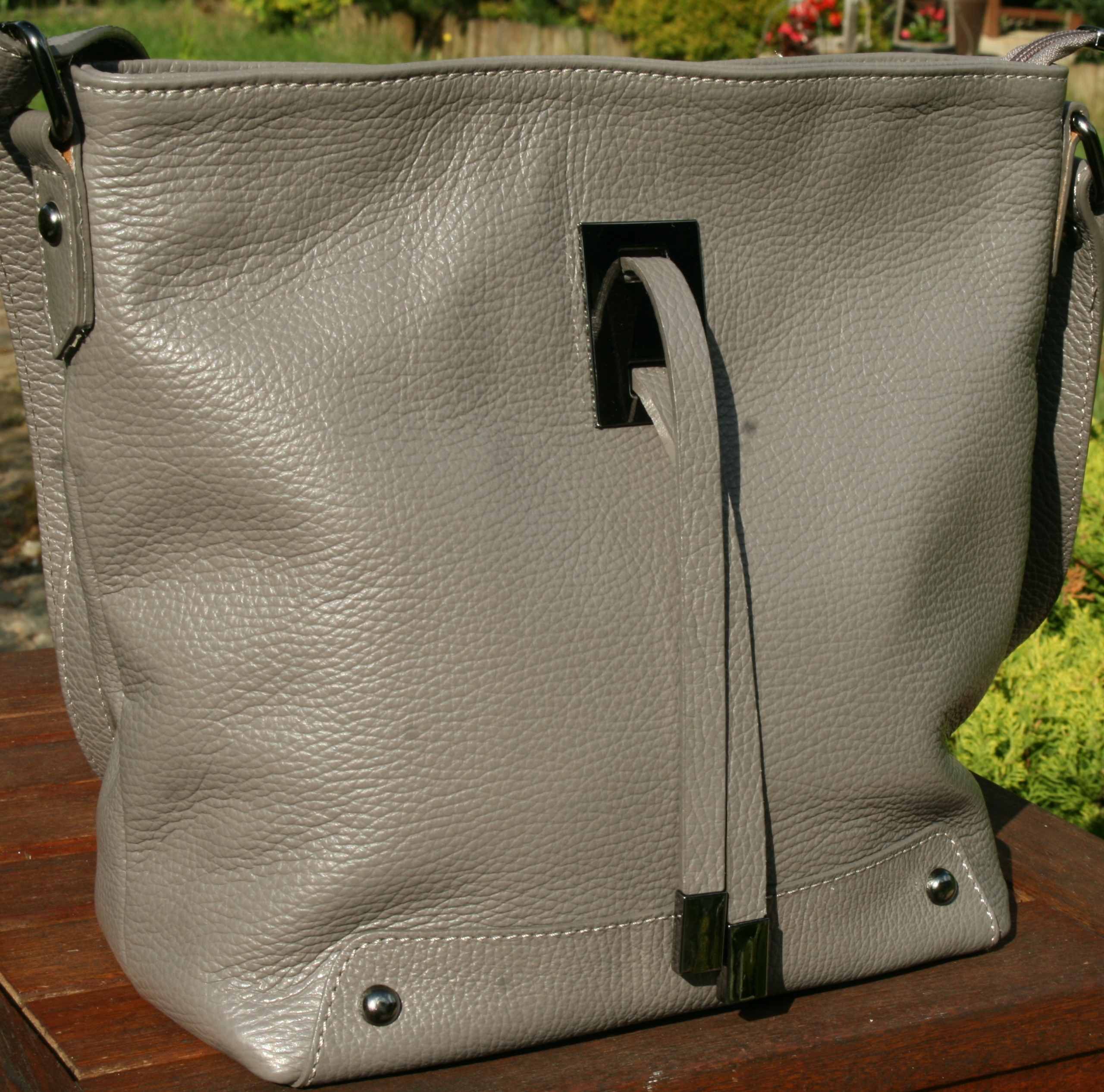 Kožená kabelka italská béžová