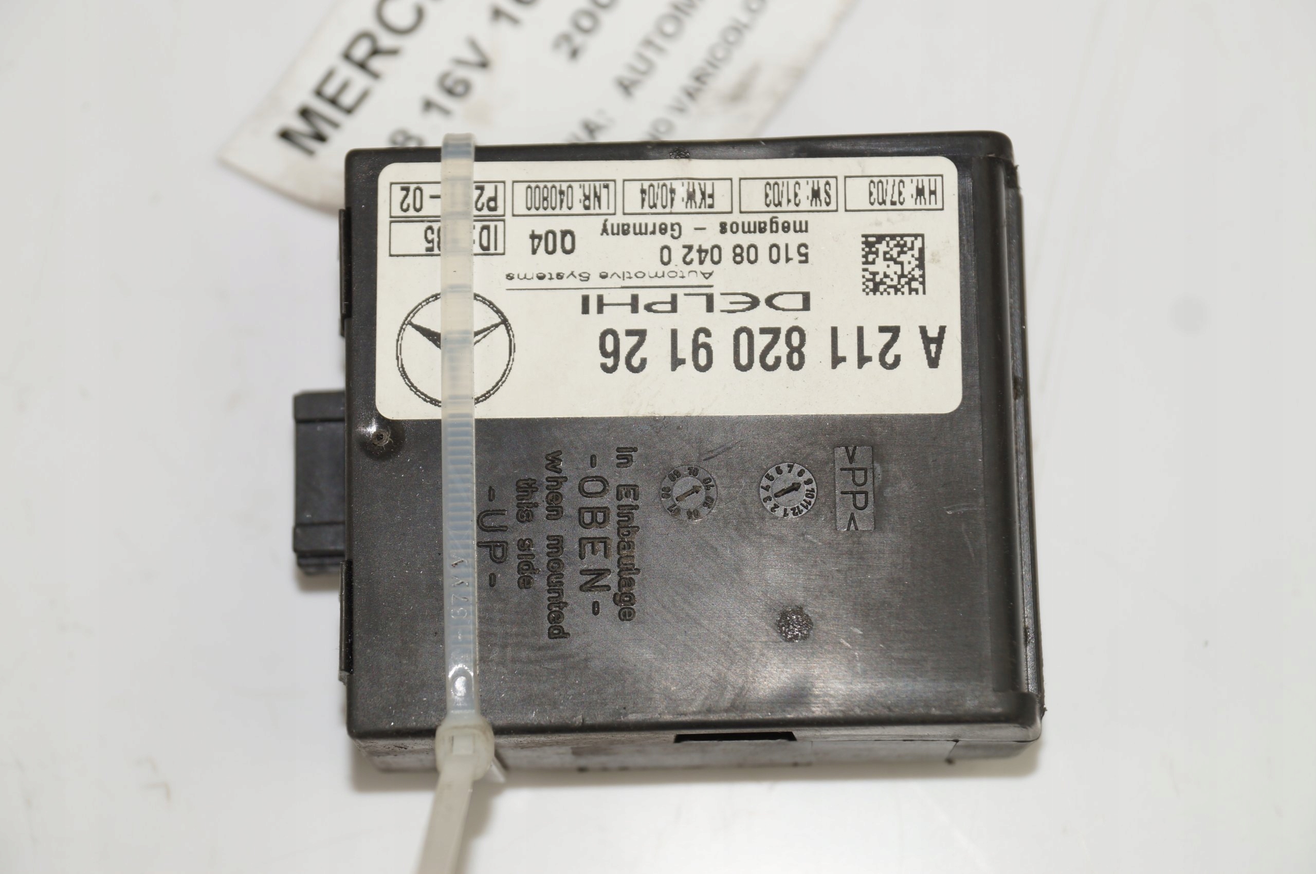 modulo ALARMU A2118209126 mercedes-BENZ SLK W171