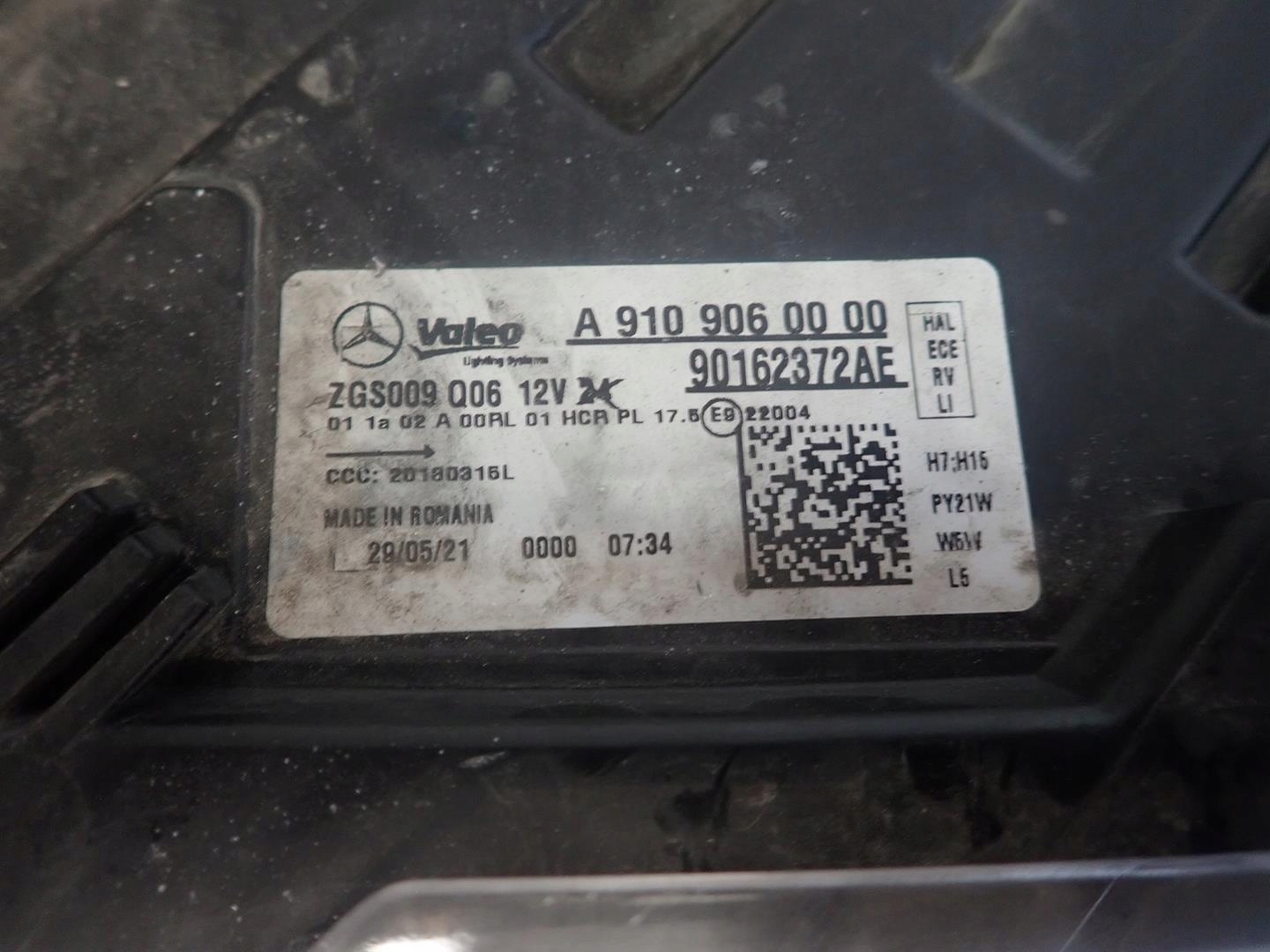 light front left MERCEDES SPRINETR W907 W910 2017