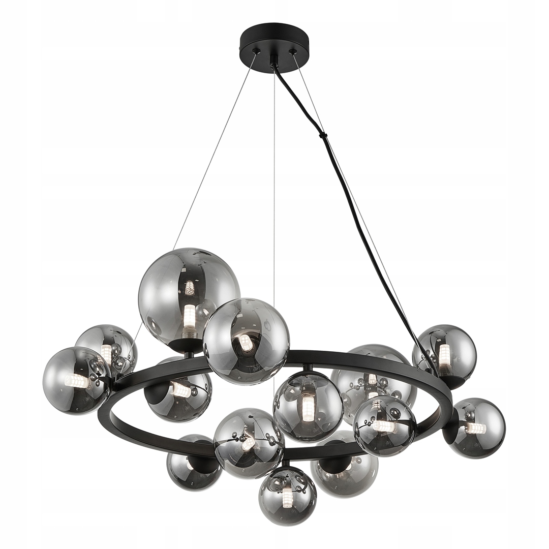 Lampa wisząca z wieloma szklanymi kloszami kulkami 14xG9 ML0334 Milagro