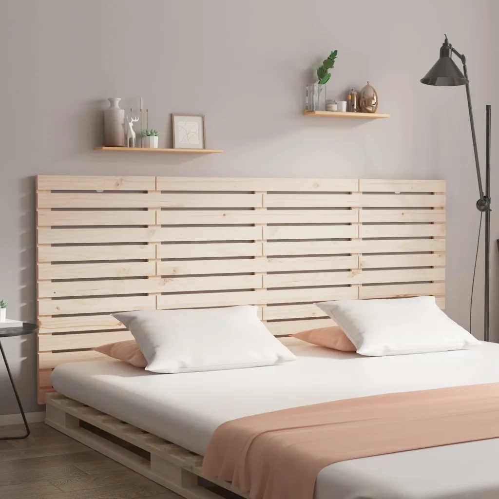 vidaXL Nástěnné čelo postele 206 x 3 x 91,5 cm masivní borové dřevo