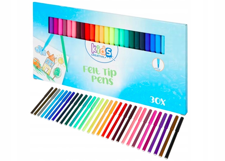 MAZAKI FLAMASTRY PISAKI 30SZT. DO PISANEK PREZENT