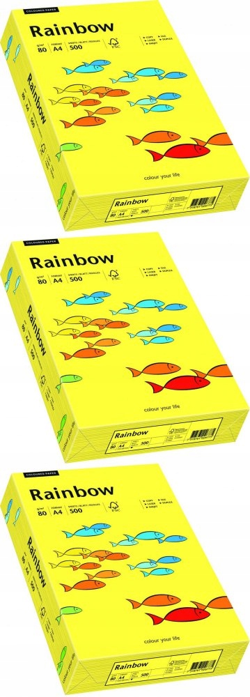 

Papier ksero Rainbow A4 500ark słoneczny żółty x3