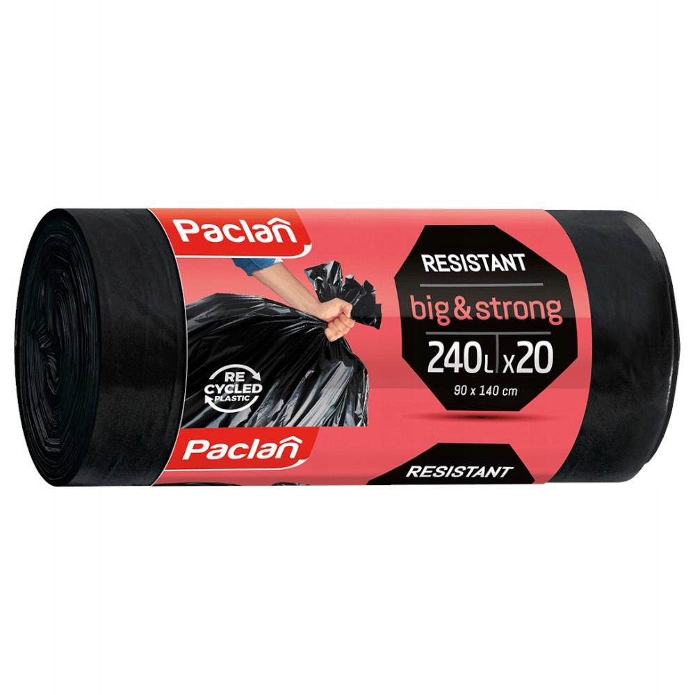 Levně Sáčky na odpadky 240L černé 20 Ks Big Strong Paclan