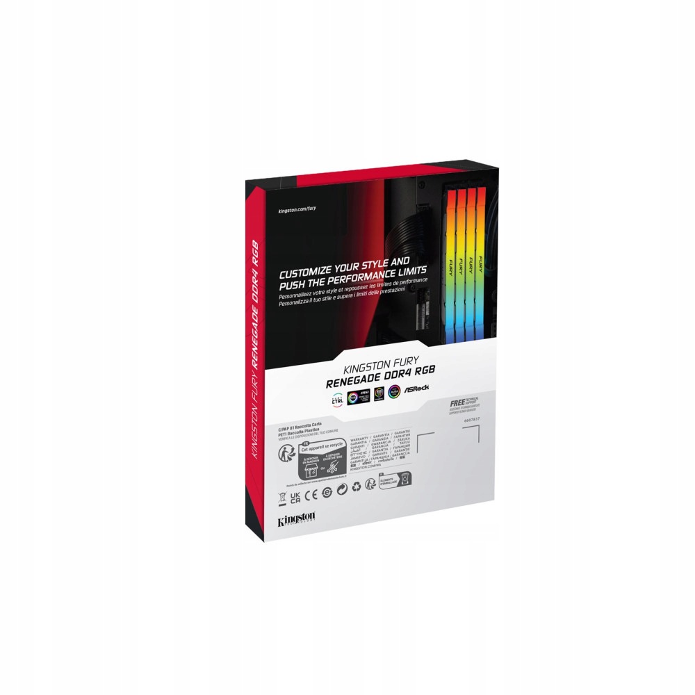 Kingston DDR4 16GB 3200MT/s CL16 DIMM Fury Ren. Rgb
