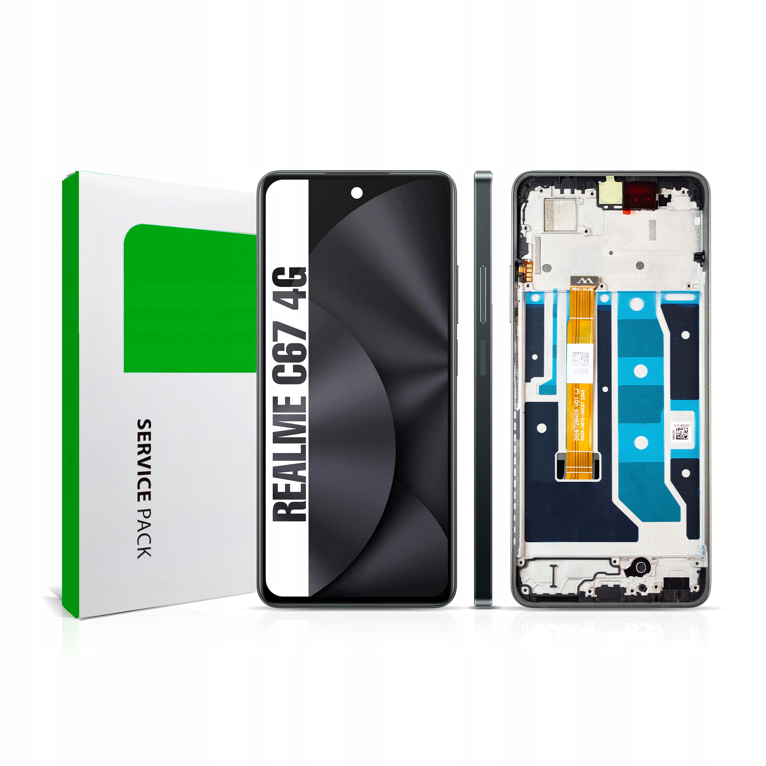 Displej s rámečkem pro Realme C67 4G Originální Zila LCD panel Midnight Black