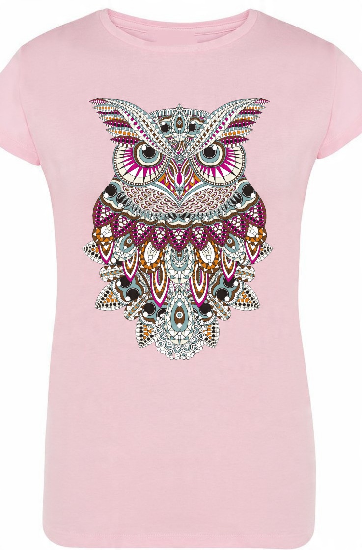 

T-Shirt Damski Sowa Modny Nadruk Rozm.XL